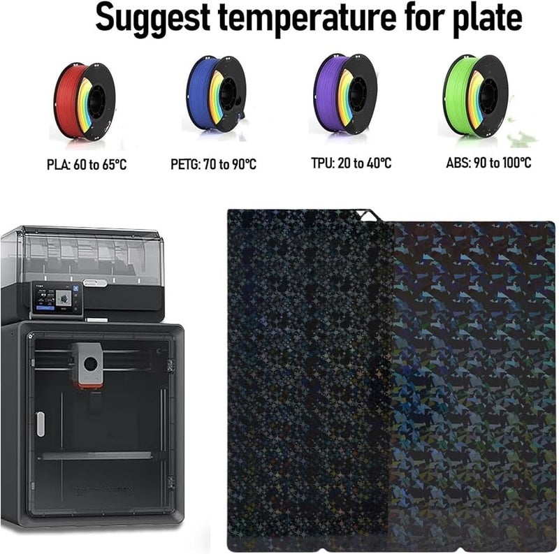 Double Sided PEY Flake PEF Star Sheet 264X276mm Build Plate for S1 Combo ACE Pro FDM 3D Printer - Image 4