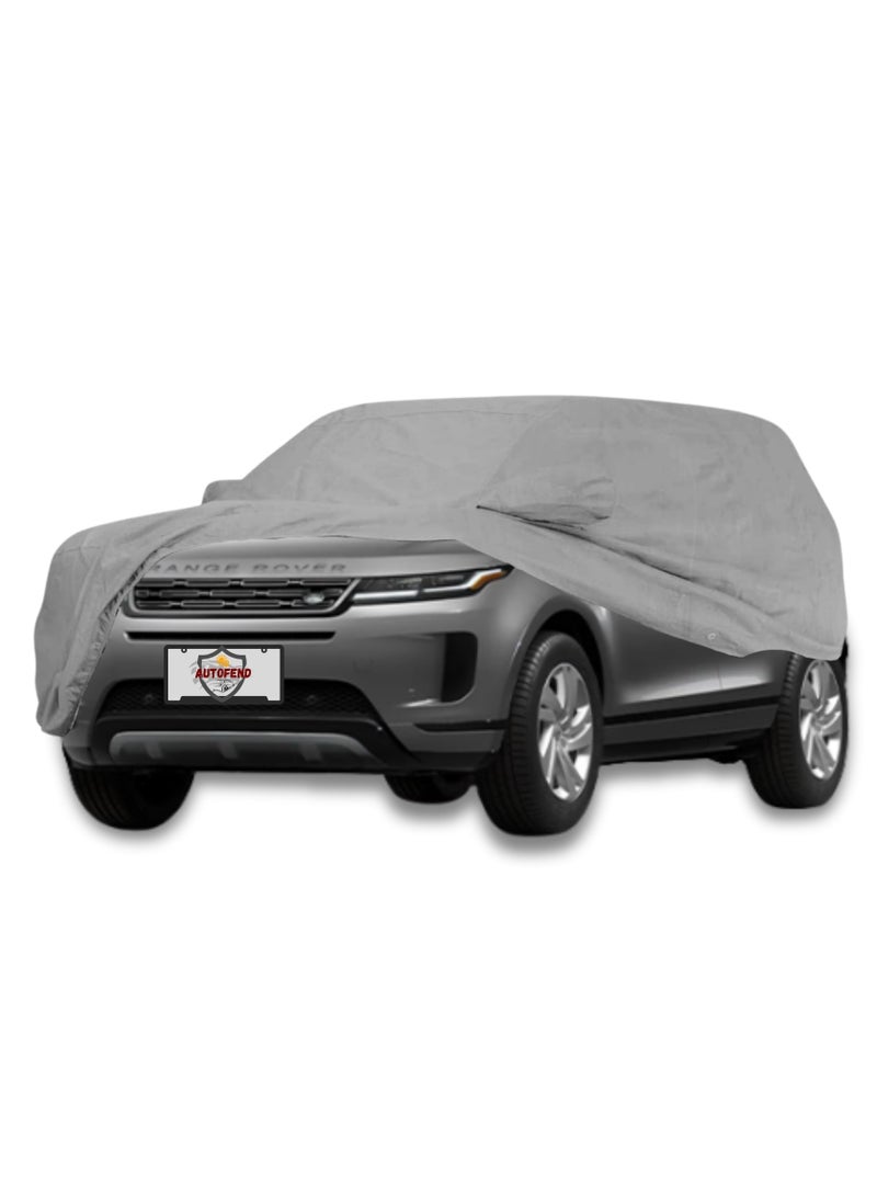 Zipporah All Weather Premium Lightweight 6-Layers Protective Car Cover 210T Compatible for 2015-2025 Range Rover Evoque with Left Driver Side Door Zipper, Security Lock and Mirror Pockets - Image 1