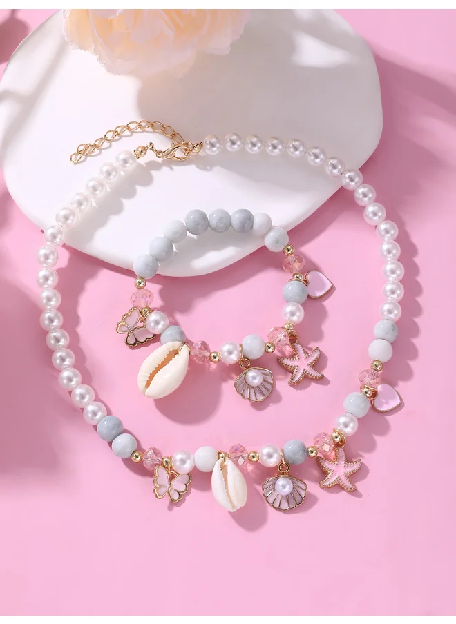 Take Two Take Two Set of 2 - Beaded Necklace and Bracelet