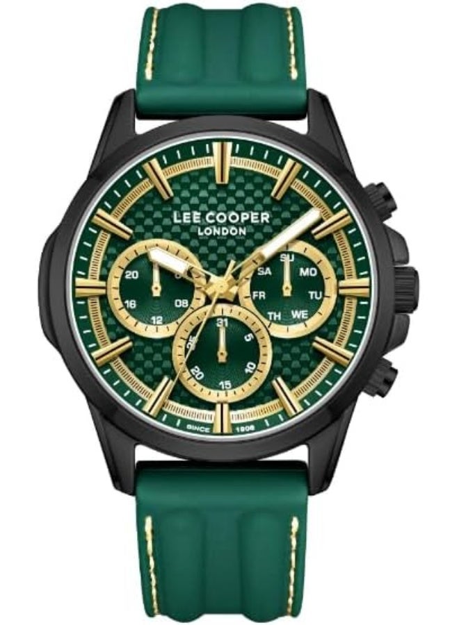 لي كوبر ساعة لي كوبر رجالية متعددة الوظائف بقرص أخضر داكن - Image 1