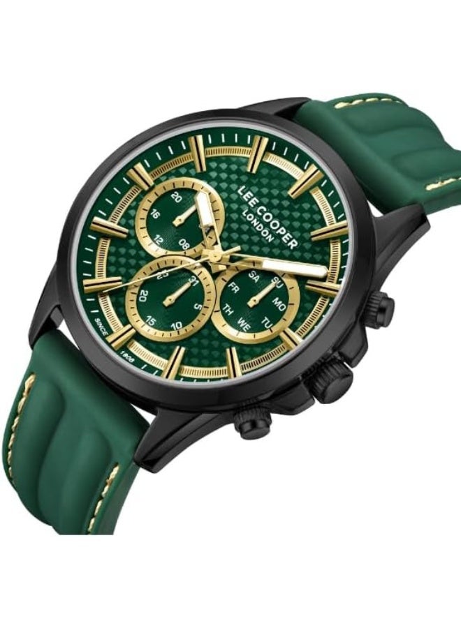 لي كوبر ساعة لي كوبر رجالية متعددة الوظائف بقرص أخضر داكن - Image 2