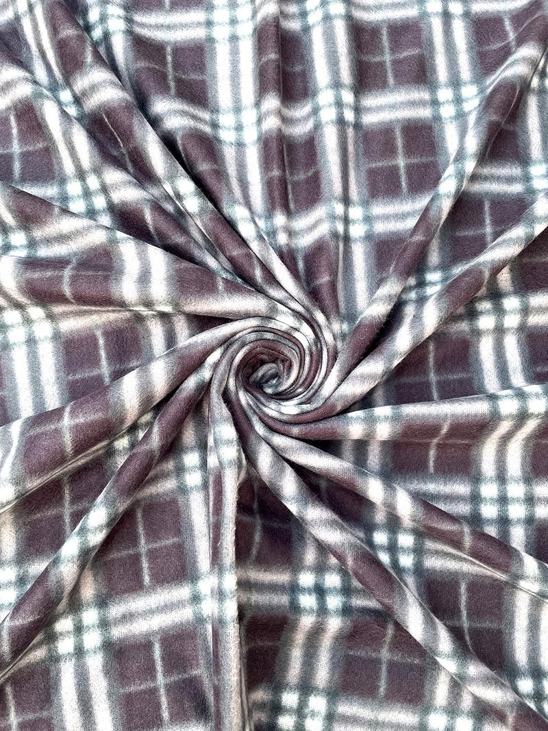 BREVARD BREVARD Double Bed Woolen Fabric Checkered Quilt CoverDuvet CoverRajai CoverBlanket Cover for Winters 90 x 100 Inches Blue and Brown Combo of 2  - Image 4
