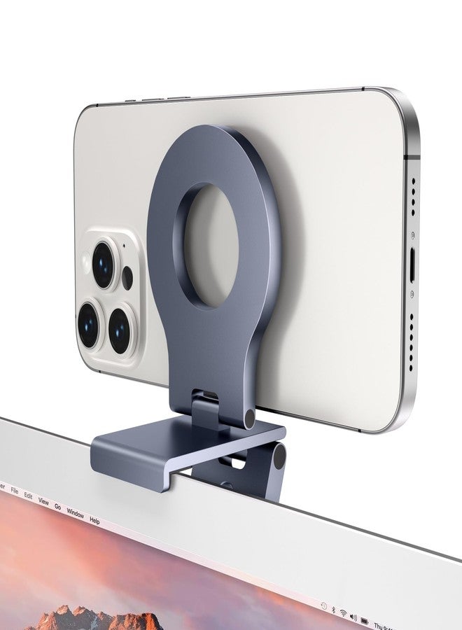 Itramax Continuity Camera Mount,Magnetic Laptop Phone Holder for Webcam Compatible with iPhone 17 16 15 13 14 12,Mag-Safe,iOS 16 iMac&Macbook macOS 13 Ventura,Studio Display,Aluminum Adjustable Stand - Image 1