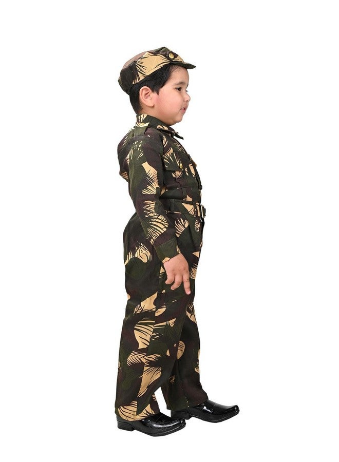 BookMyCostume BookMyCostume Indian Para Military with Whistle Special Forces Professional Commandos Camouflage Print Kids Fancy Dress Costume 4-5 years - Image 2