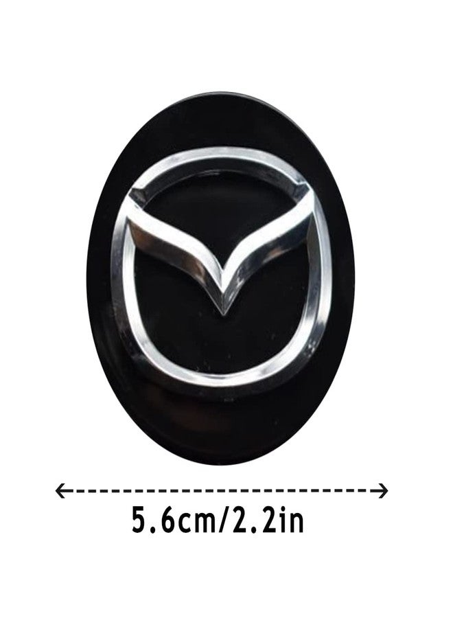 Thcbme 4pcs Wheel Center Caps Sticker, Black Aluminium Wheel Center Hub Covers Sticker, 65mm/2.56'' Black - Image 5