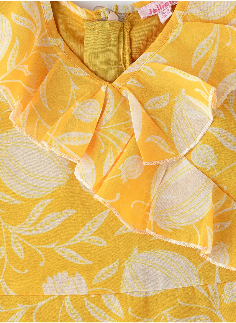 Jelliene Blooming Adventures: Girls' Floral Dress Comfort, Style & Twirls  - Image 3