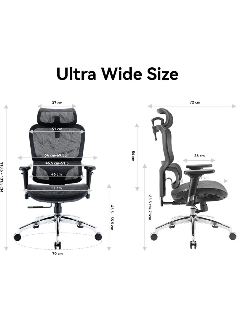التيس كرسي مكتب ALTIS شبكي ارجونوميك (أسود) | Office Chair M56B-V2-M101 - Image 3