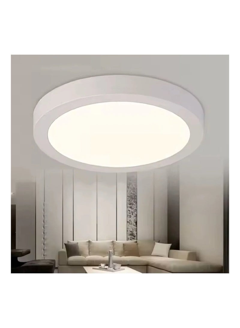 Milano 22W Round Led Spot Panel Light Surface Mounted white - Image 2