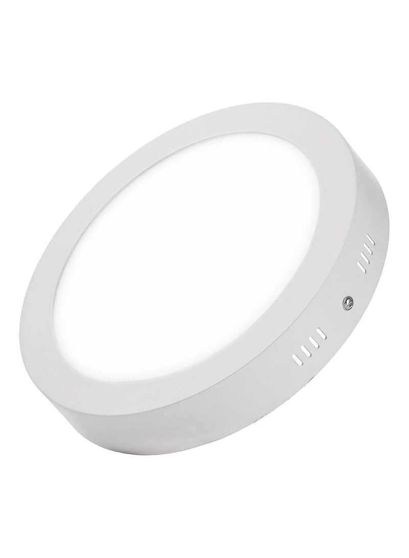 Milano 22W Round Led Spot Panel Light Surface Mounted white - Image 1