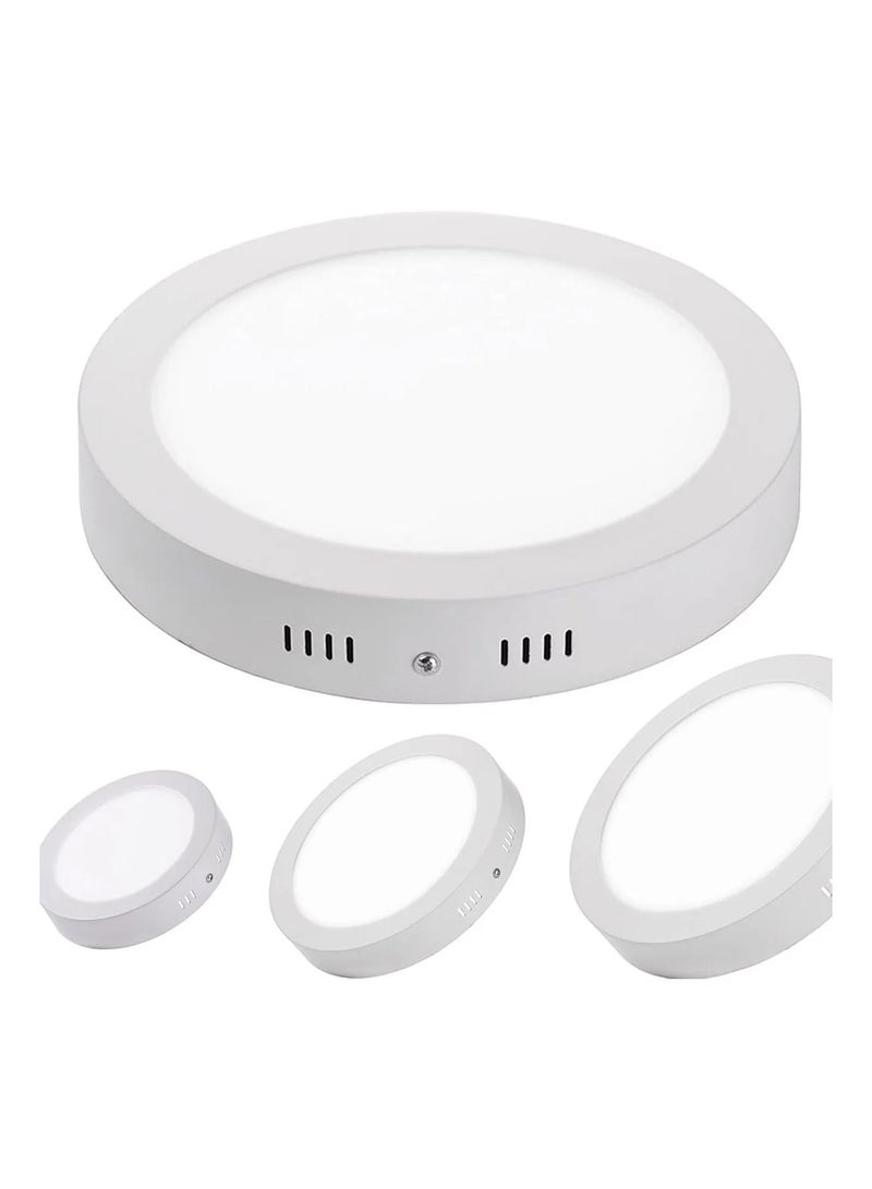 Milano 22W Round Led Spot Panel Light Surface Mounted white - Image 3