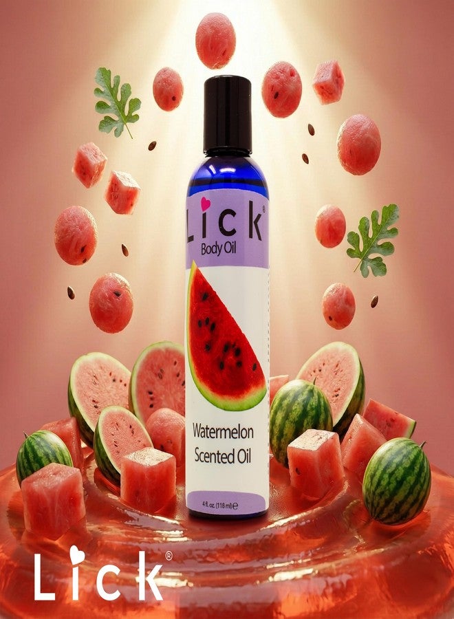 LICK Watermelon Fruit Scented Body Oil – Lightweight Daily Moisturizer with Almond Oil & Vitamin E – 4 oz - Image 2