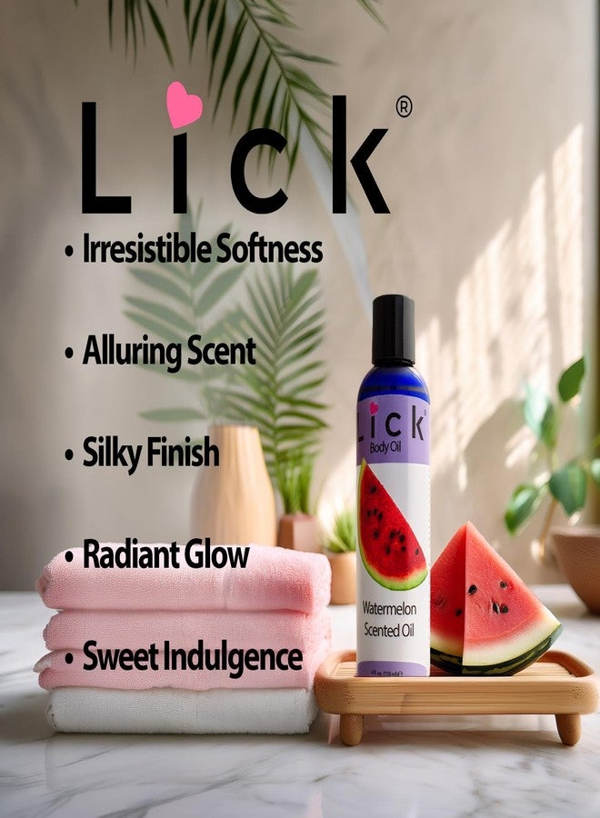 LICK Watermelon Fruit Scented Body Oil – Lightweight Daily Moisturizer with Almond Oil & Vitamin E – 4 oz - Image 4