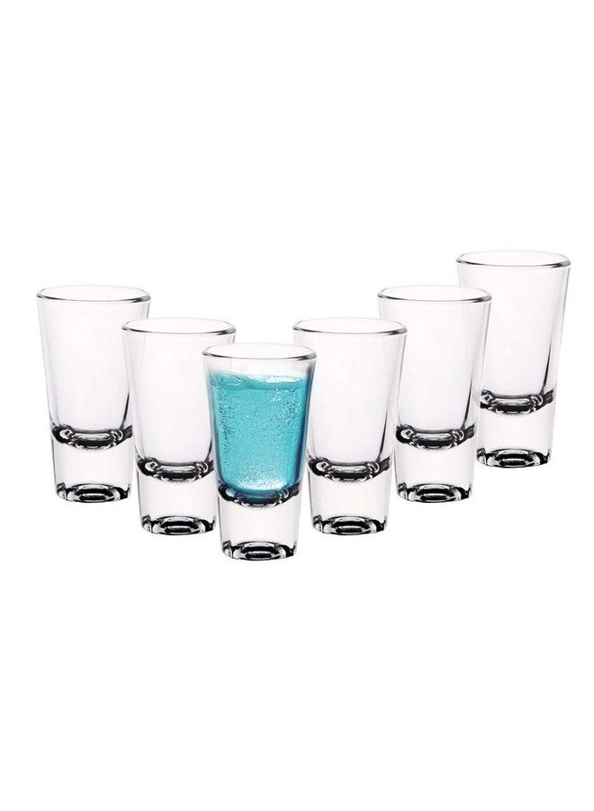 Kosh Fancy Design Crystal Clear Heavy Base Round Shape Shot Glass for Vodka, Tequila, Liquor Shot, Wine Tasting, Cocktail Pour, Bar - (40 ml Approx) (Round Shape, Pack of 6) - Image 5