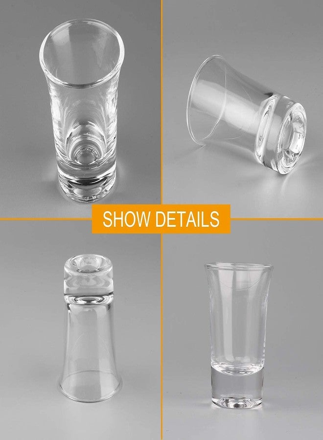Kosh Fancy Design Crystal Clear Heavy Base Round Shape Shot Glass for Vodka, Tequila, Liquor Shot, Wine Tasting, Cocktail Pour, Bar - (40 ml Approx) (Round Shape, Pack of 6) - Image 4