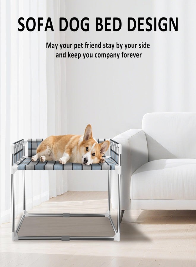 Caghash Bedside Window Pet Cat Bed - Dog Bed with Guardrail Extension Attached to Human Bed Height Elevated Dogs Cats Window Perch Bedside Dog Cot Sleeper Hammock Furniture Pet Beds (34'' x 20'' x 24'') - Image 3