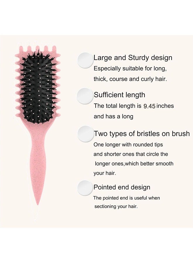 2024 Newest Bounce Curl Brush,Curl Brush for Curly Hair Wet,Bounce Curl Defining Brush,Curl Defining Brush,Hair Brush Styling Brush,Shaping and Defining Curls for Women Girls (Color : Pink) - Image 3