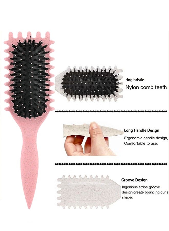 2024 Newest Bounce Curl Brush,Curl Brush for Curly Hair Wet,Bounce Curl Defining Brush,Curl Defining Brush,Hair Brush Styling Brush,Shaping and Defining Curls for Women Girls (Color : Pink) - Image 4
