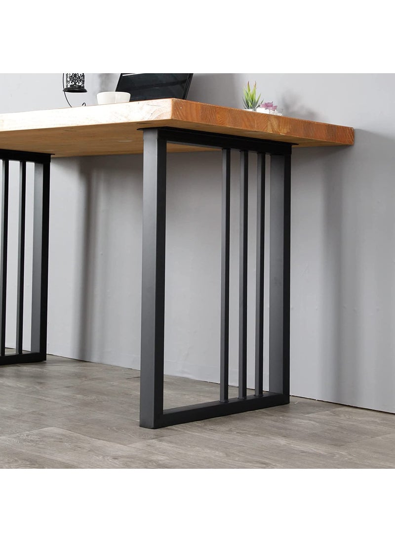 Ventuos Ventuos New Town Metal Table Legs 28Hight 20 Wide Black Heavy Duty Furniture Legs for DIY Coffee Table Modern Desk Legs Industrial Rustic Duty Square Tube Desk Legs Set 1 28X20 inch  - Image 5