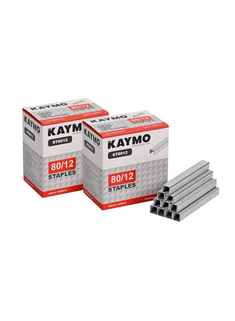 KAYMO Kaymo ST8012 Staples 12mm Length Pack of 2 20000 Pins For Upholstery DIY Woodworking 
