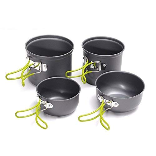 ZIGLY CAMPSOR Portable Outdoor Cooking Set Anodised Aluminum Non-Stick Pot Bowl Cookware Camping Picnic Hiking Utensils Camping Cooking Equipment - Image 1