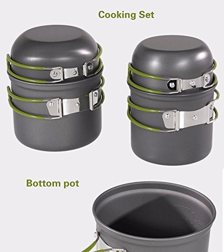 ZIGLY CAMPSOR Portable Outdoor Cooking Set Anodised Aluminum Non-Stick Pot Bowl Cookware Camping Picnic Hiking Utensils Camping Cooking Equipment - Image 5