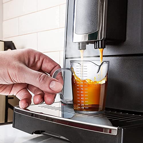 UNIQUE CART 150ML Espresso Measuring Cup for Barista Use | 2.5oz Shot Glass with Scale | Double Spout Milk Pitcher for Pouring & Brewing | U Shape Coffee Measuring Tool-Pack of 1 - Image 3