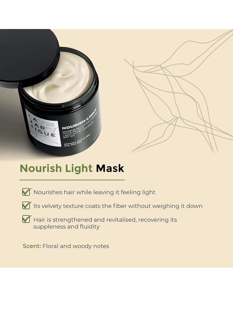 Lazartigue Lazartigue Nourish-Light Mask, Enhanced with the Richness of Soybean Oil, Strengthens Hair Fibers, Softens and Moisturizes Hair, 8.4 Fl Oz  - Image 2