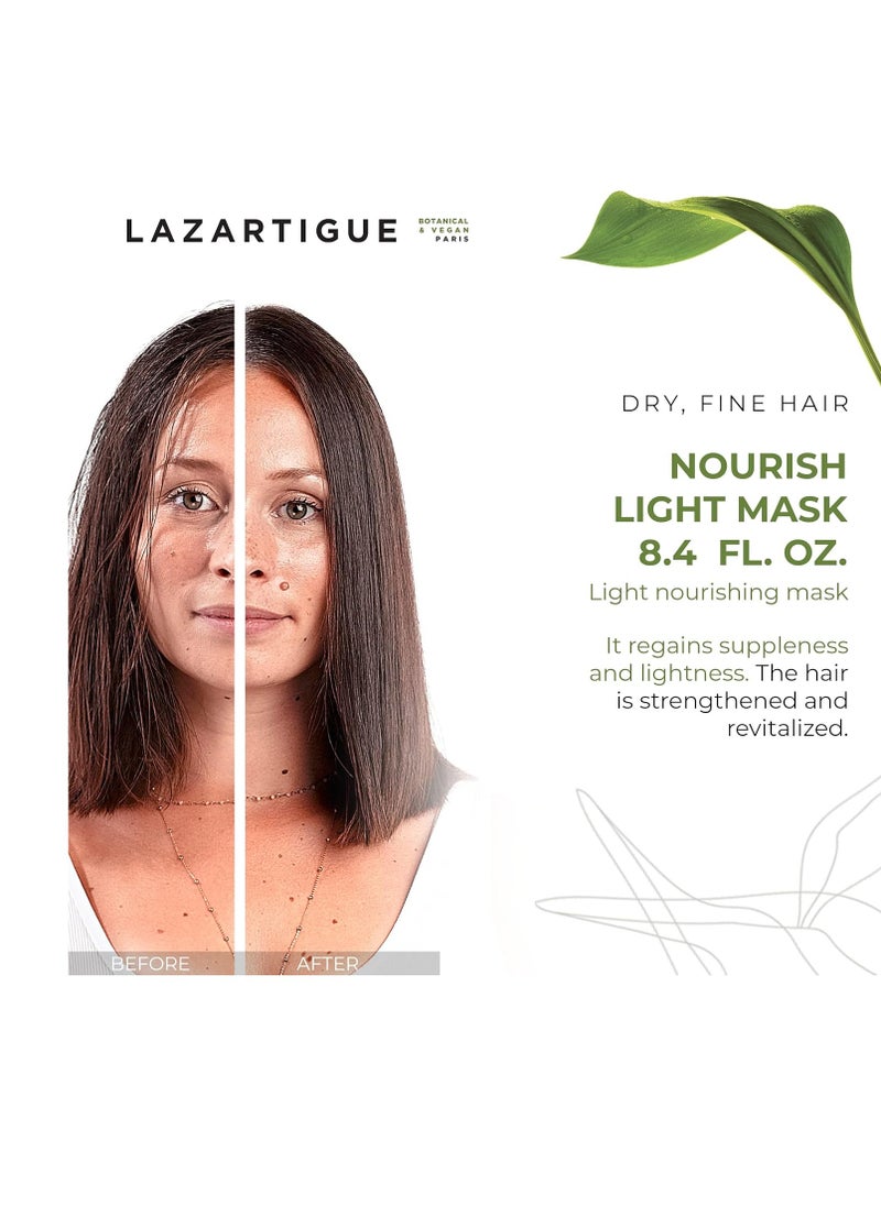 Lazartigue Lazartigue Nourish-Light Mask, Enhanced with the Richness of Soybean Oil, Strengthens Hair Fibers, Softens and Moisturizes Hair, 8.4 Fl Oz  - Image 4