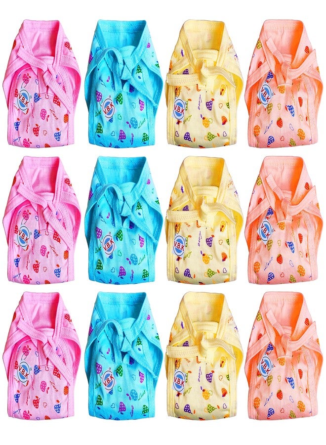 V.B.K Baby Boy and Baby Girl Nappy (Langot) (Cloth Diaper), Set Of 12 Piece, Hosiery Soft Fabric, Multicolor (0-6 Months) - Image 1