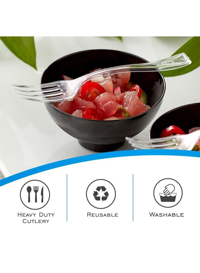 EDI [300 Knives] Heavy-Duty Clear Disposable Plastic Cutlery | Value Pack | BPA-Free | Recyclable - Image 3