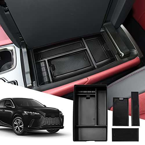 SXCY for 2023 2024 2025 Lexus RX 350 Center Console Organizer 2023 2024 2025 RX 350 Accessories Armrest Console Tray for 2024 2025 RX Hybrid RX 350h/ RX 500h F Sport Premium+/ Luxury Console Organizer - Image 1