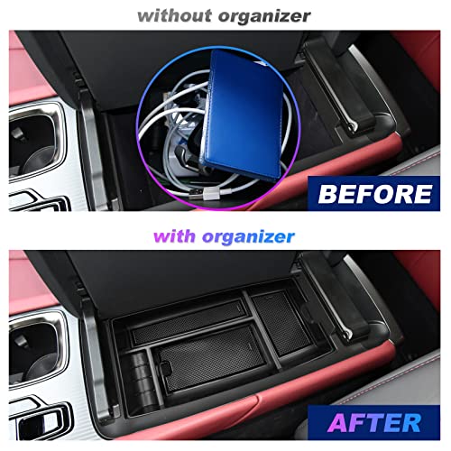 SXCY for 2023 2024 2025 Lexus RX 350 Center Console Organizer 2023 2024 2025 RX 350 Accessories Armrest Console Tray for 2024 2025 RX Hybrid RX 350h/ RX 500h F Sport Premium+/ Luxury Console Organizer - Image 3