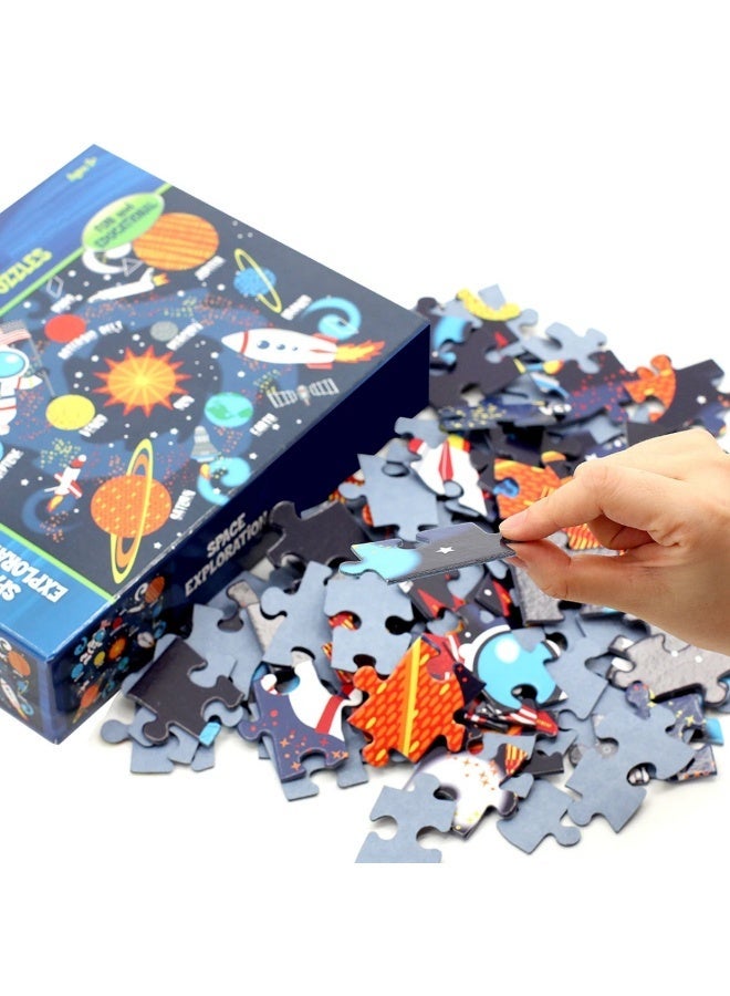 Space-Themed Jigsaw Puzzle for Kids, 60 Pieces, Montessori Educational Toy - Image 5