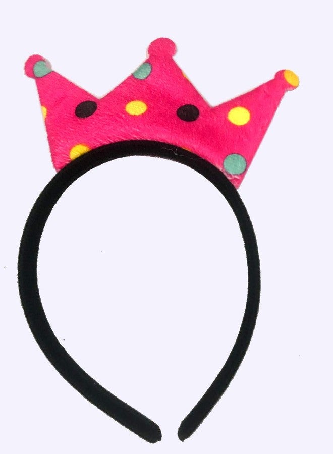 Evisha 3 pcs Fancy Velvet Crown Shape Shinny Hair Head Bands (Assorted Colour) - Image 5