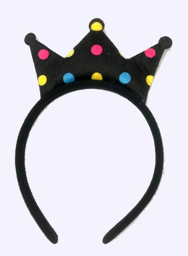 Evisha 3 pcs Fancy Velvet Crown Shape Shinny Hair Head Bands (Assorted Colour) - Image 3