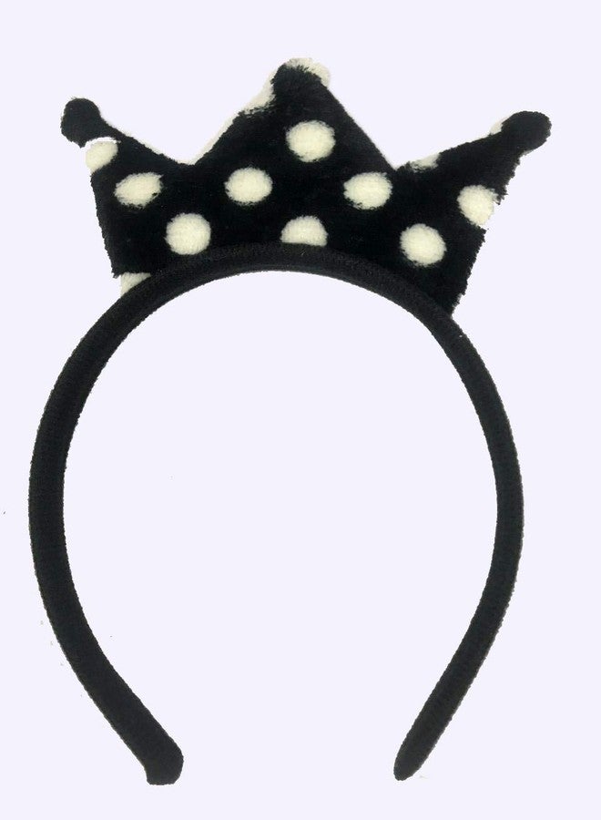 Evisha 3 pcs Fancy Velvet Crown Shape Shinny Hair Head Bands (Assorted Colour) - Image 2