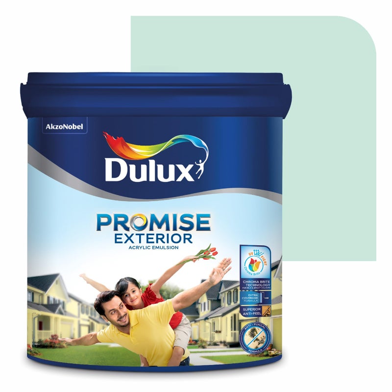 Dulux Promise Exterior Emulsion Paint (1L, Mist)Ideal for exterior wall paint, smooth finish, anti-peel & anti-crack, perfect for dry to moderate climates, 3-year warranty - Image 4