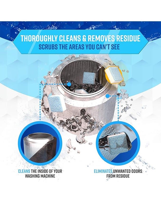 12PCS Washing Machine Cleaner Effervescent Tablets Washing Machine Cleaner Descaling Agent Deep Cleaning Tablets Suitable For Washing Machine Cleaning, Sterilization And Decontamination  - Image 2