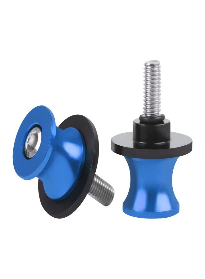CHIFUN 2Pcs 6MM M6 X1.5 Motorcycle Swing Arm Spools Sliders CNC Aluminum Swingarm Spools Stand Screw Compatible with R1 R6 R3 MT07 MT09 FZ09 FZ10 MT03(Blue) - Image 1
