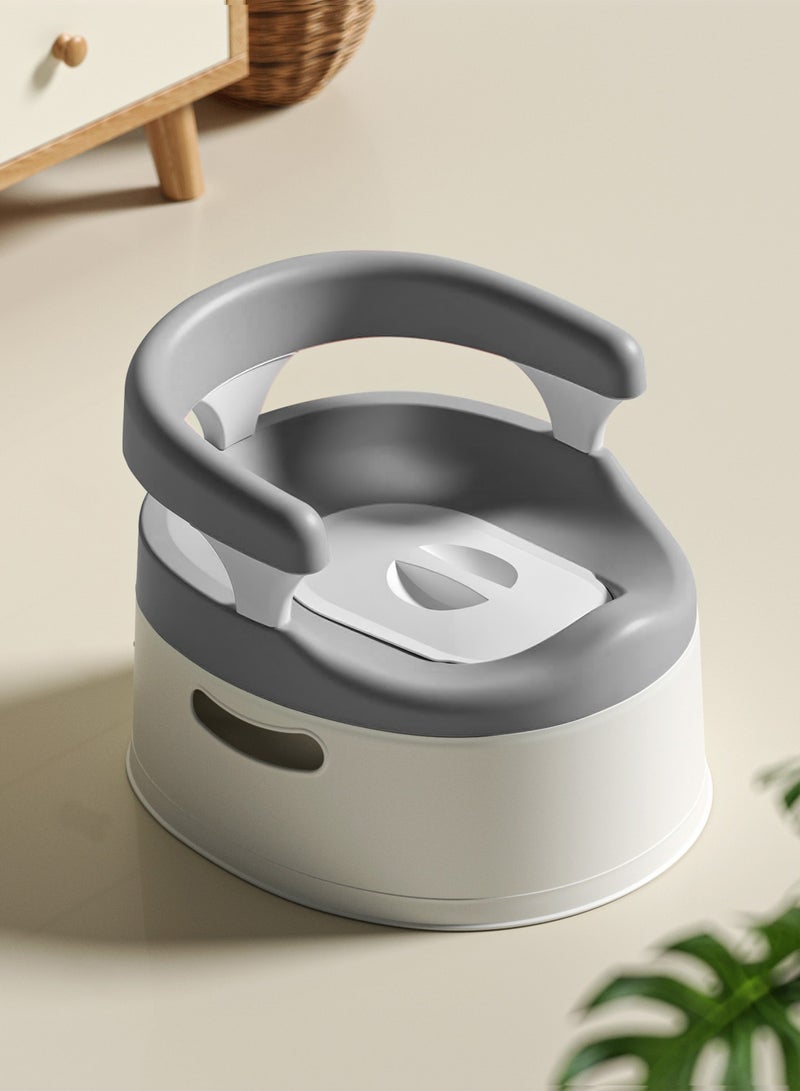 بيبي مقاعد تدريب الأطفال على استخدام المرحاض من Baybee Giggle|مقعد المرحاض للأطفال مع صينية قابلة للإزالة خالية من مادة BPA|مقعد مرحاض للأطفال من عمر 1-3 سنوات للأولاد والبنات (رمادي) - Image 1