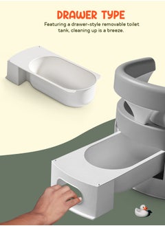 Baybee Giggle Baby Potty Training Seats|Potty seat for Kids-Potty Toilet Seat with Removable Tray BPA Free|Toddler Toilet Seat 1-3 Years Boys & Girls (Grey) - pzsku/Z0ECDFB0291915E3E8C71Z/45/_/1737360528/75443439-3a7e-483f-8278-13bf2c2820f0