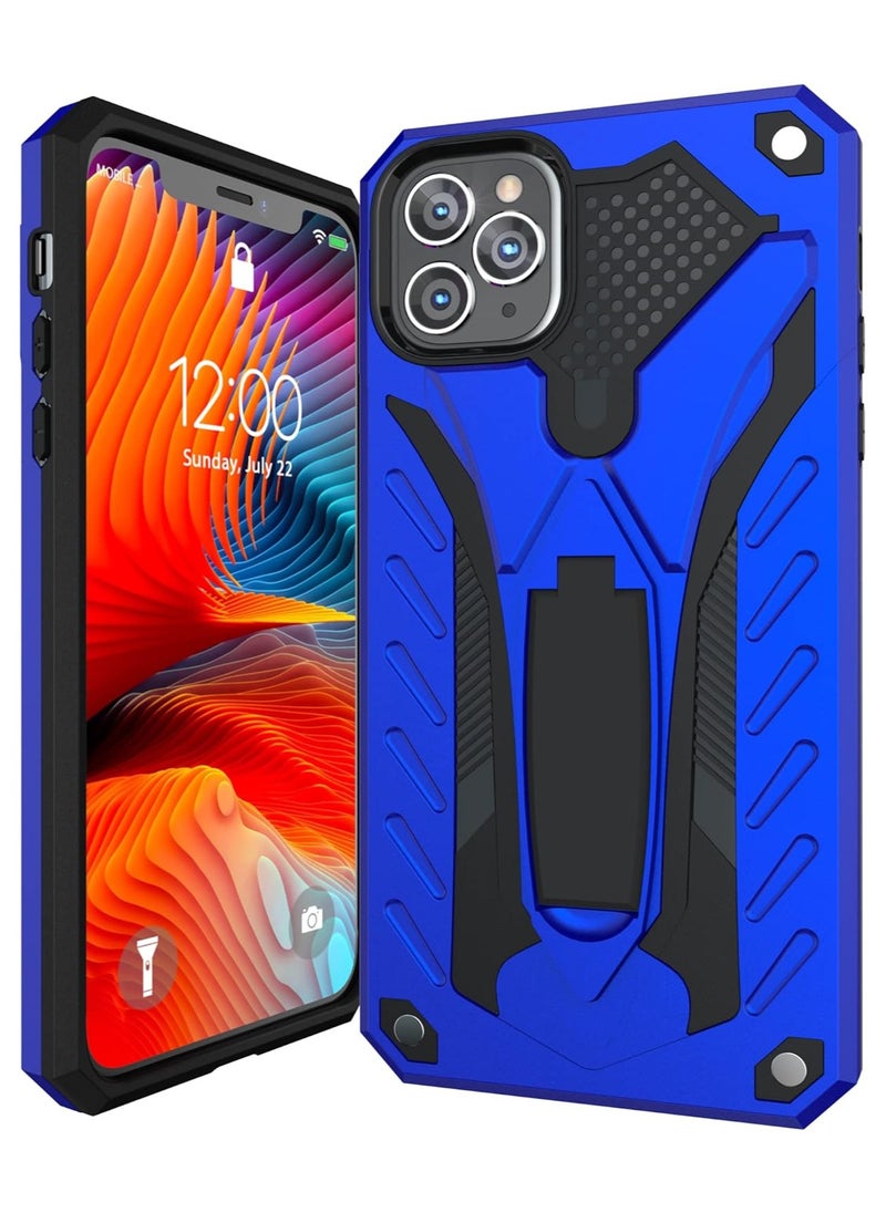 Bills - iPhone 12 Pro Max Premium Armor Case Built-In Kickstand - Military-Grade Shockproof Protective Cover with Reinforced Corners (Blue) - Image 1