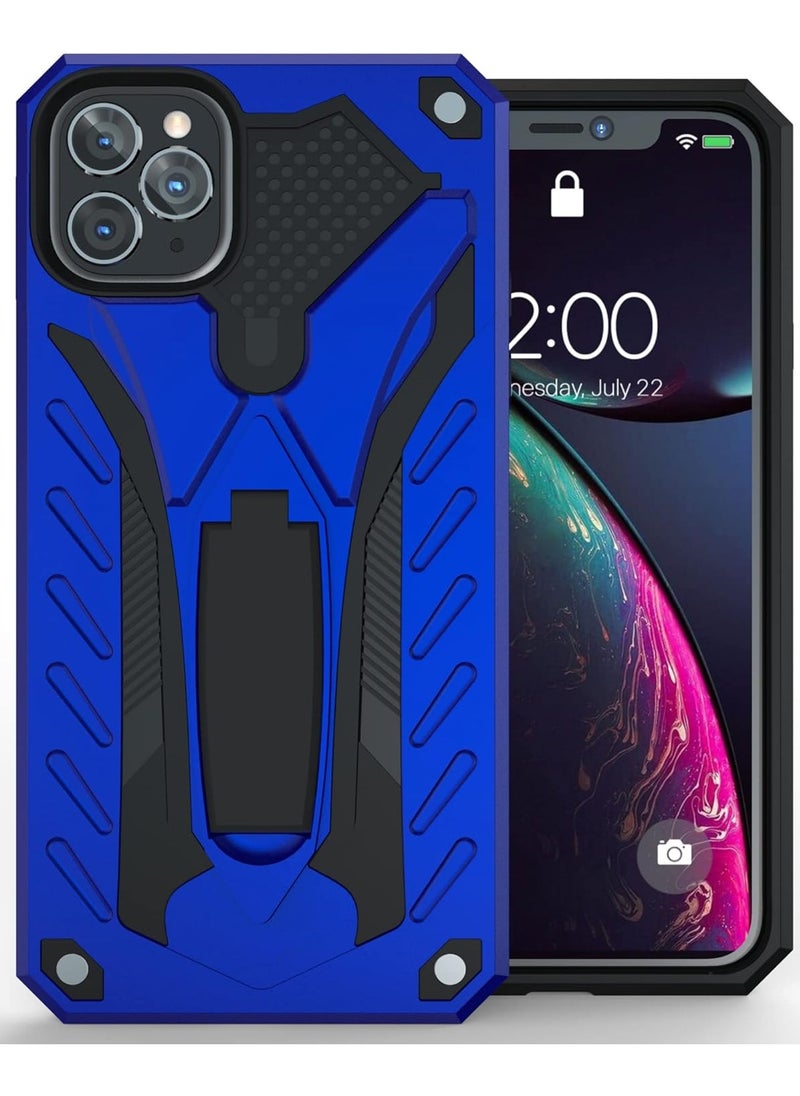 Bills - iPhone 12 Pro Max Premium Armor Case Built-In Kickstand - Military-Grade Shockproof Protective Cover with Reinforced Corners (Blue) - Image 1