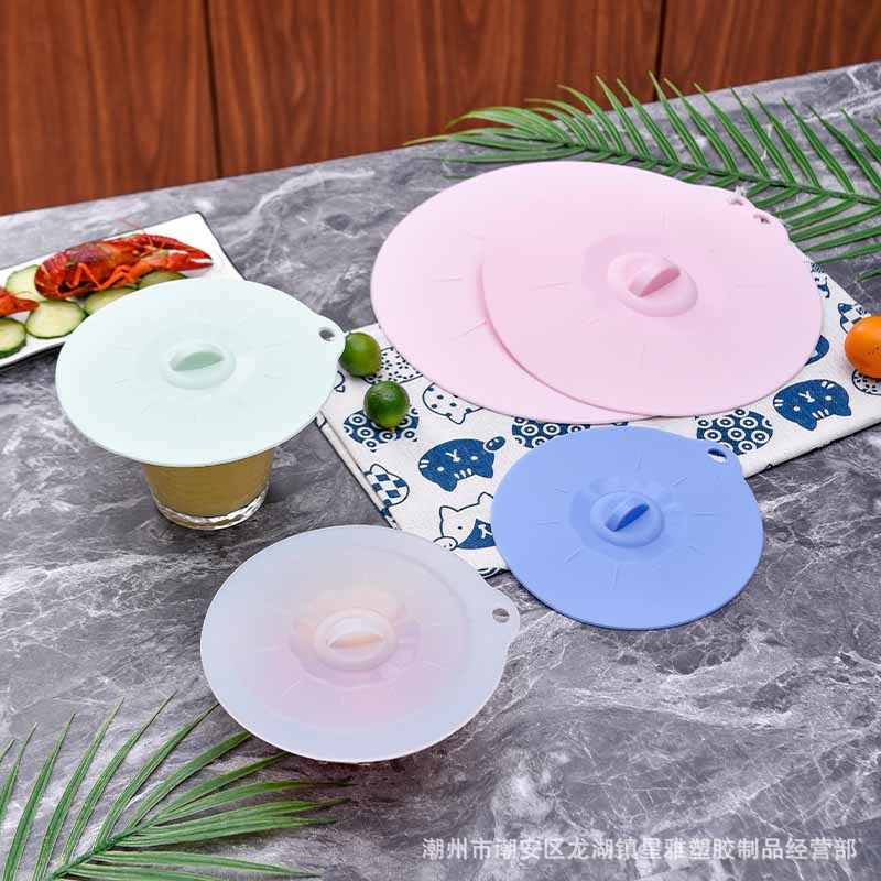 19.5Cm Silicone Fresh-Keeping Lid Microwave Oven Heatable Silicone Sealing Lid Household Glass Ceramic Fresh-Keeping Lid - Image 3