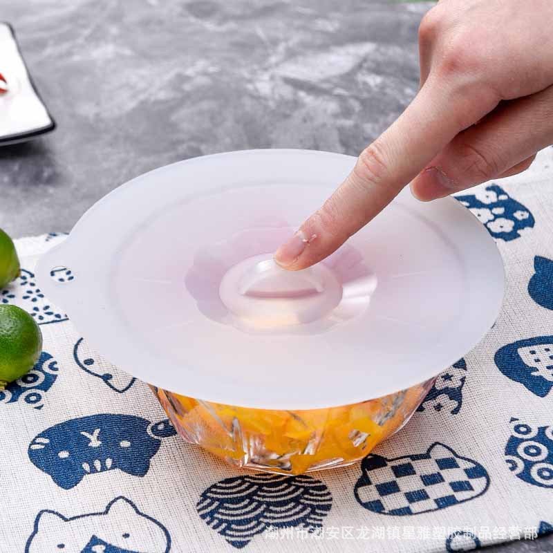 19.5Cm Silicone Fresh-Keeping Lid Microwave Oven Heatable Silicone Sealing Lid Household Glass Ceramic Fresh-Keeping Lid - Image 4