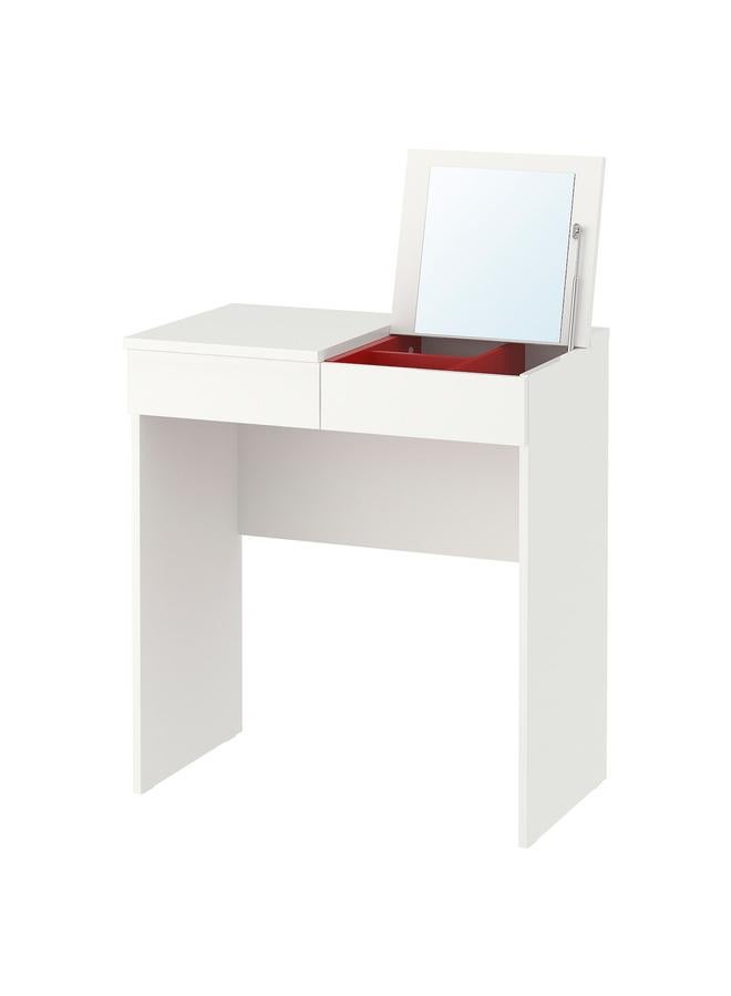 زبون طاولة الزينة، بيضاء، 70×42 سم - Image 1