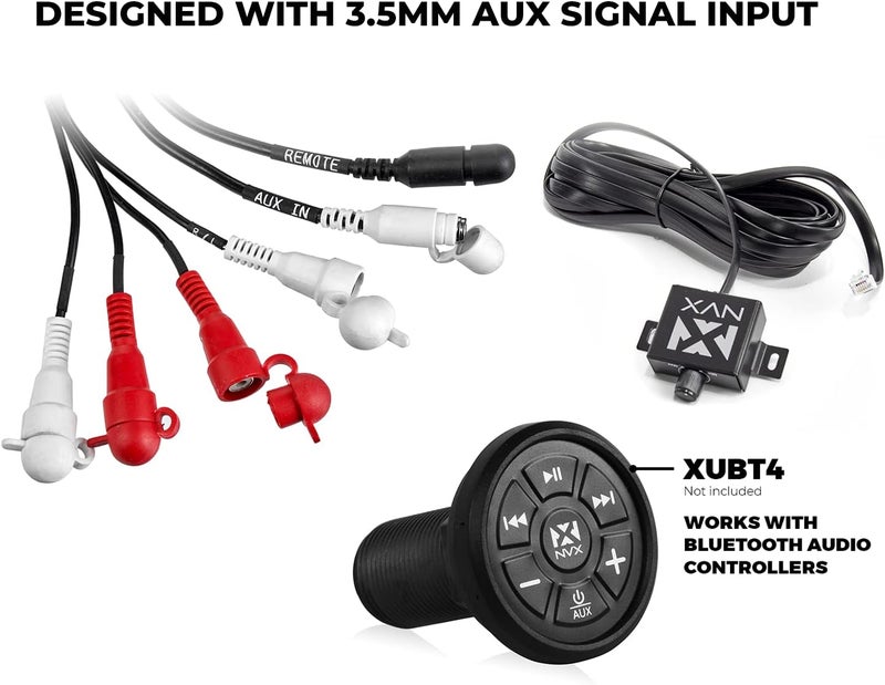 NVX MVPA2 600W Total RMS 2-Channel Bridgeable Marine-V Series Micro Class D Amplifier - Image 4