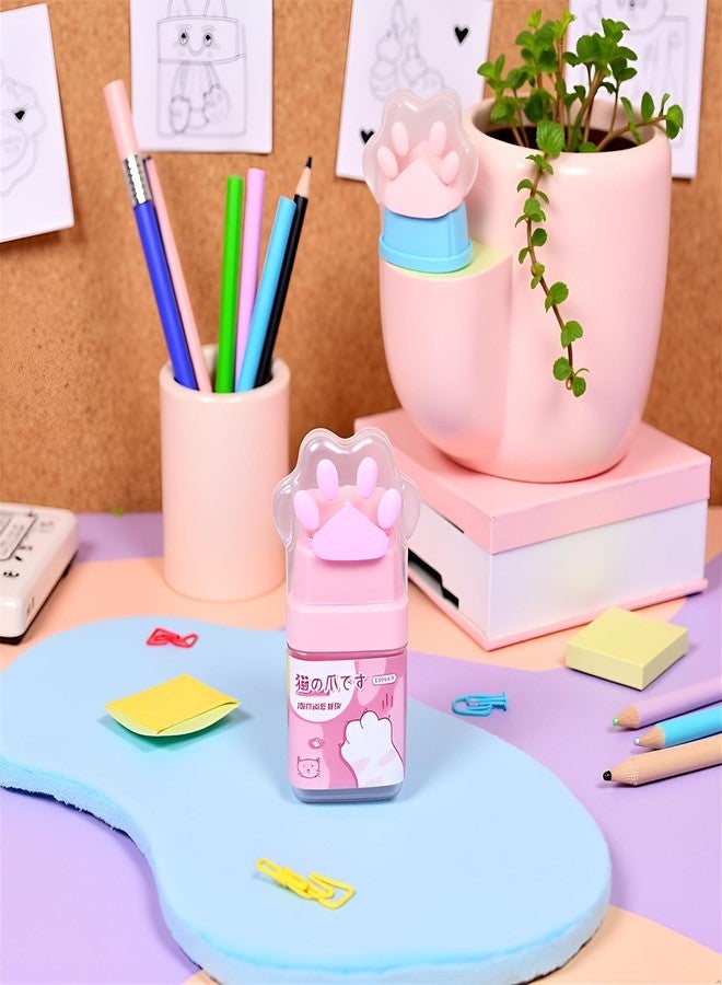 Wentoenapp 2Pcs Colorful Cat Paw Roller Eraser, Erasers for Kids, Cute Cat Rubber, Kids Eraser with Shaving Roller Case for School Office Supply Stationery Erasers, Standard Pencil Erasers - Image 4