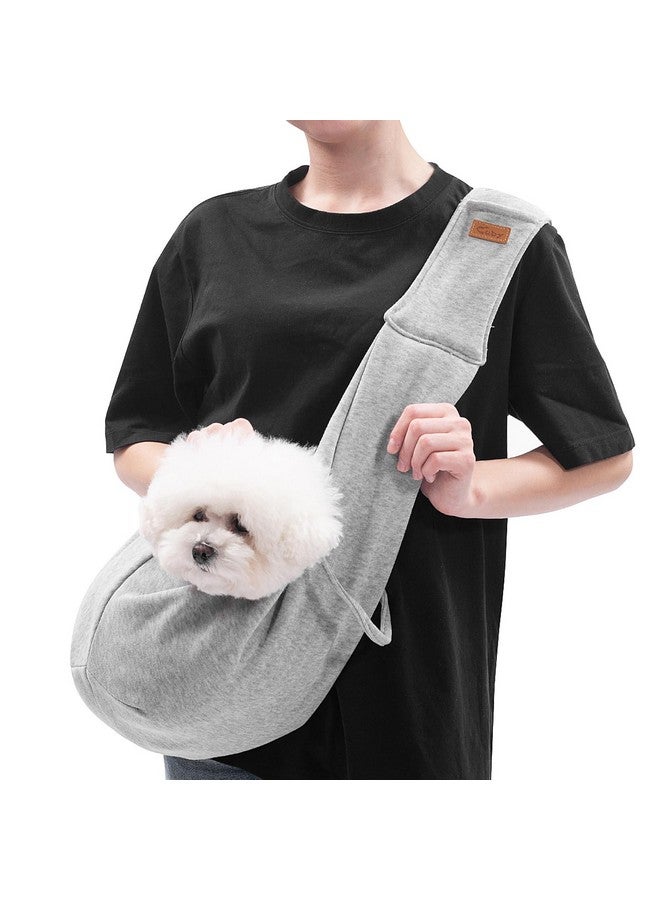 CUBY CUBY Dog and Cat Sling Carrier, Hands Free Reversible Pet Papoose Bag, Soft Pouch Adjustable, Suitable for Puppy Cats for Outdoor Travel (Grey, M-Adjustable Strap) - Image 1