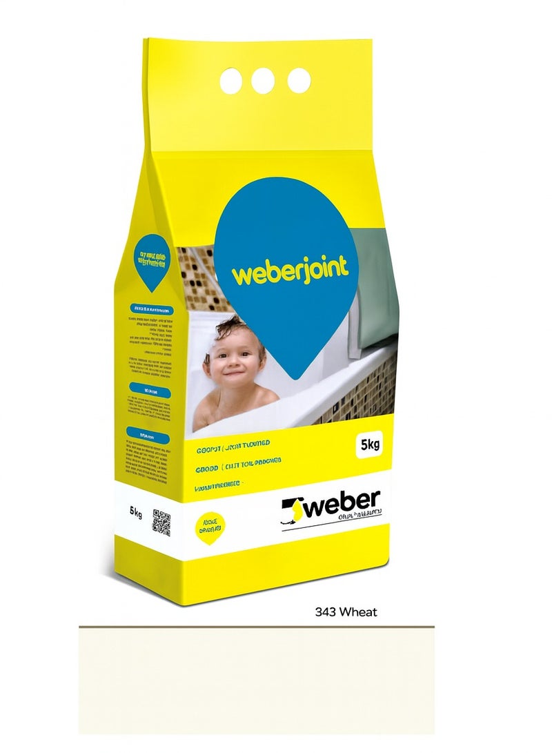 Weber مونة جص بلاط جاهزة مختلطة بالألوان متعددة القمح - 5 كجم - Image 1